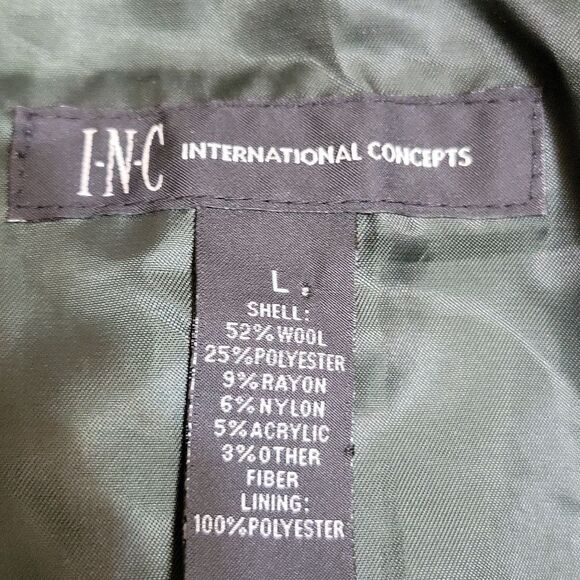 INTERNATIONAL CONCEPTS Black Wool Coat Large - Picture 10 of 10